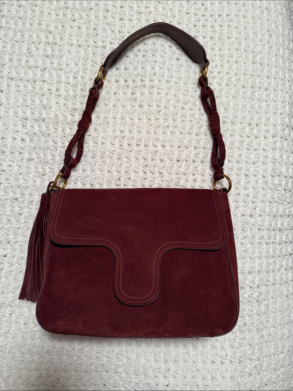 EUC Hobo Rogue Shoulder Bag in Chocolate Suede - Picture 2 of 13